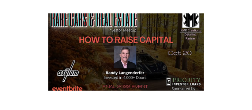 Rare Cars & Real Estate Investor Meetup Sponsored by Priority Investor Loan, Houston USA